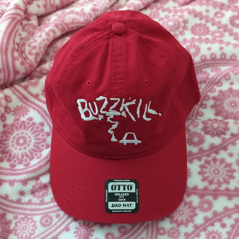 OTTO Red Baseball Cap with Embroidered Logo